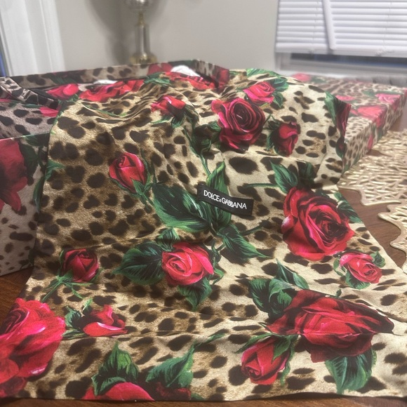 Dolce & Gabbana Floral Leopard Heeled Boots - Picture 4 of 6